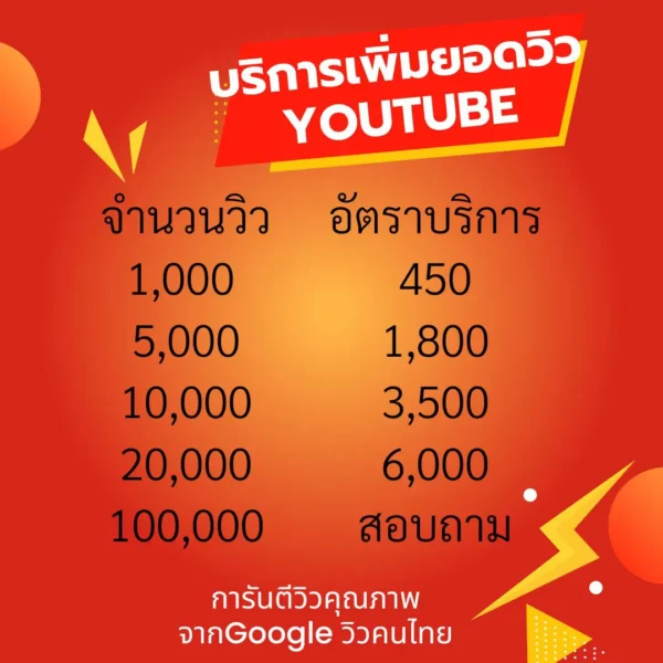 บริการเพิ่มยอดวิว Youtube - Image 3